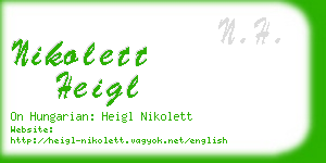 nikolett heigl business card